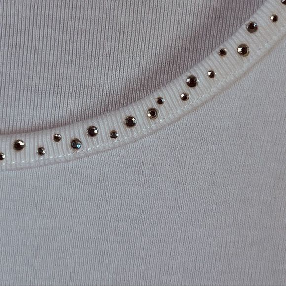 St. John’s Bay Size Medium Scoop Neck Long sleeve Top w/Rhinestones - Picture 3 of 6